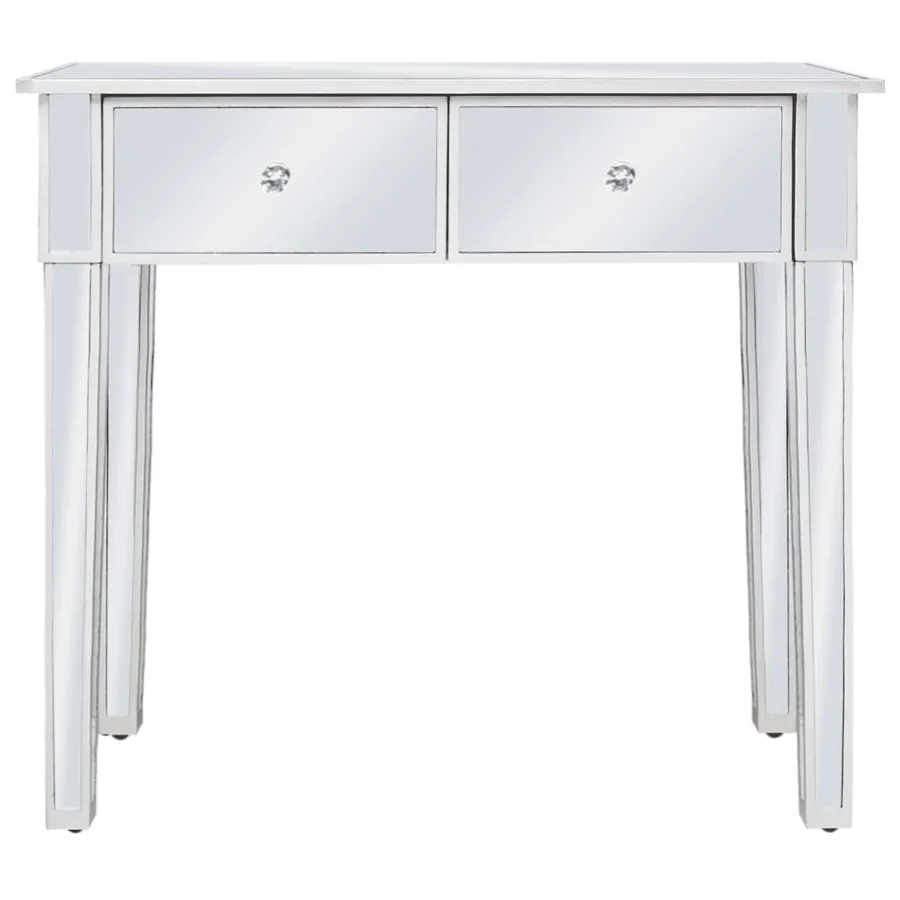 Coiffeuse miroir avec tabouret MDF et verre - 13