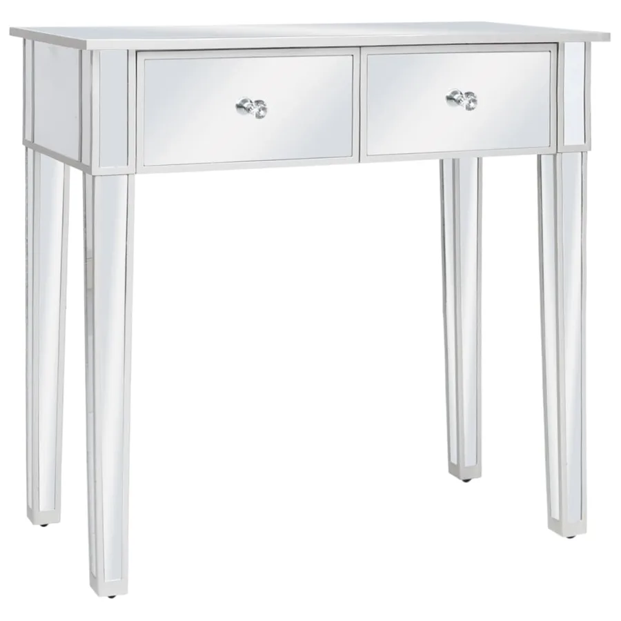 Coiffeuse miroir avec tabouret MDF et verre - 3