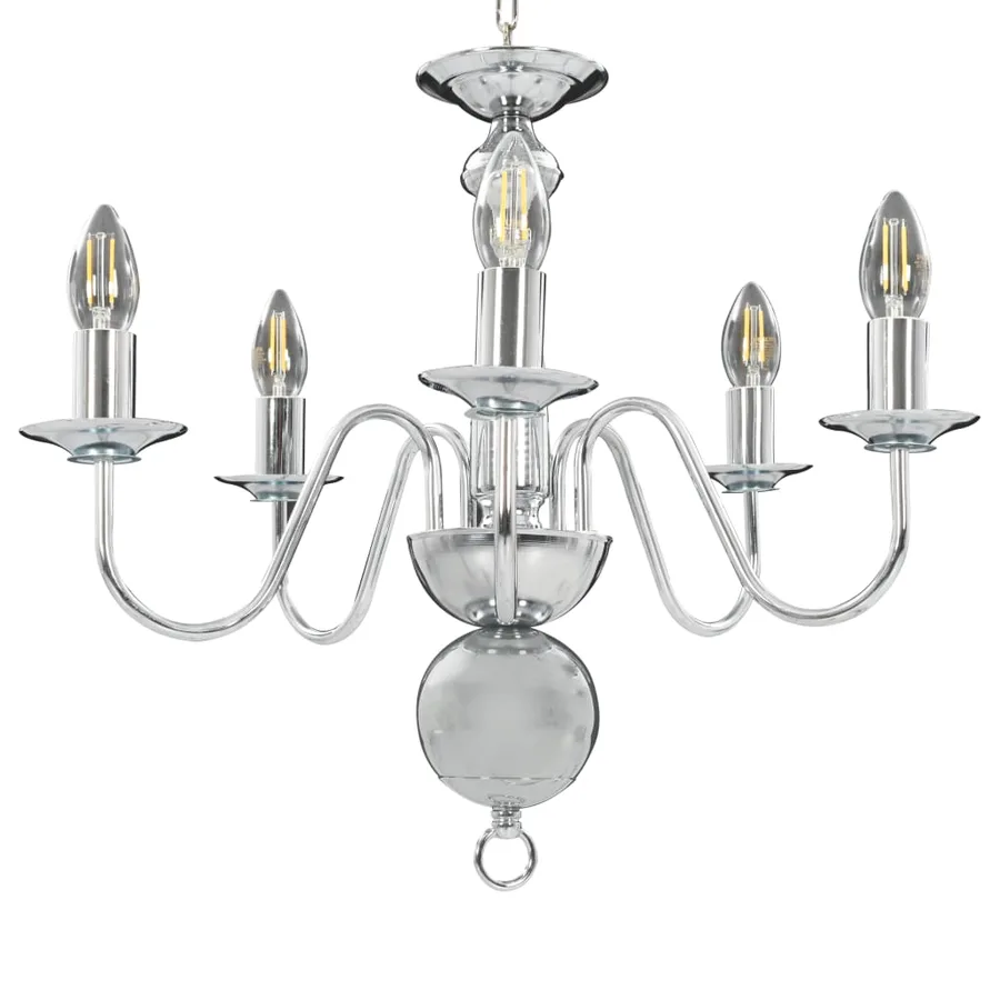 Lustre Argenté 5 ampoules E14 - 2