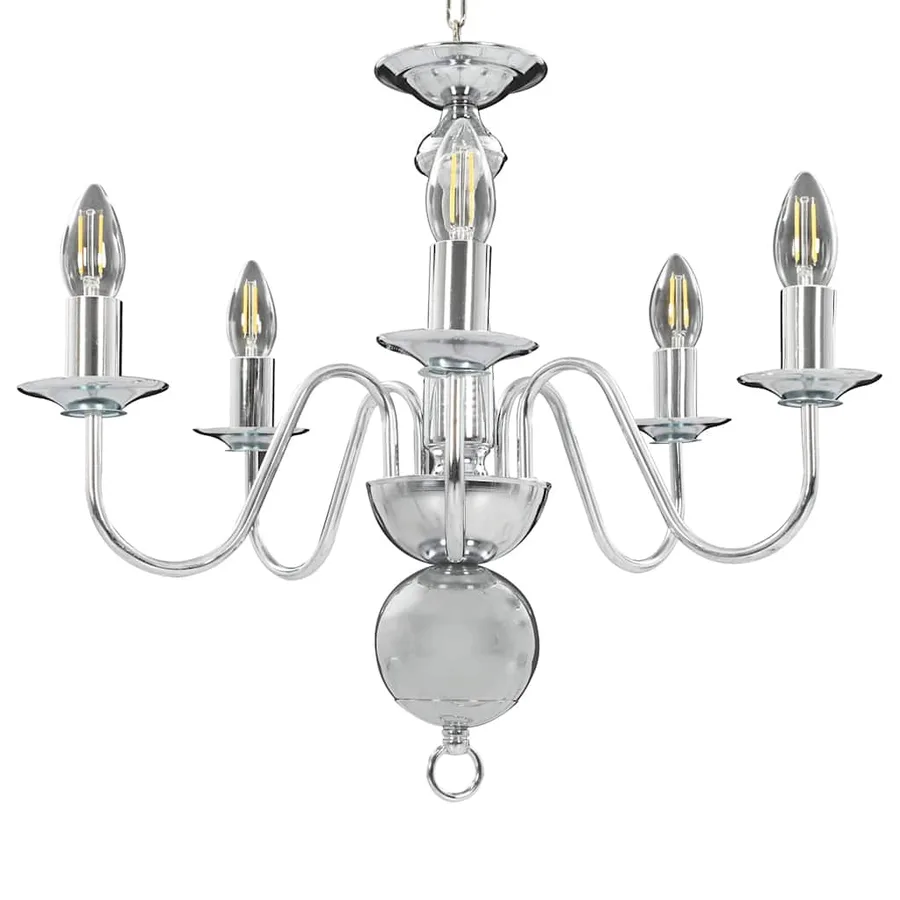 Lustre Argenté 5 ampoules E14 - 3