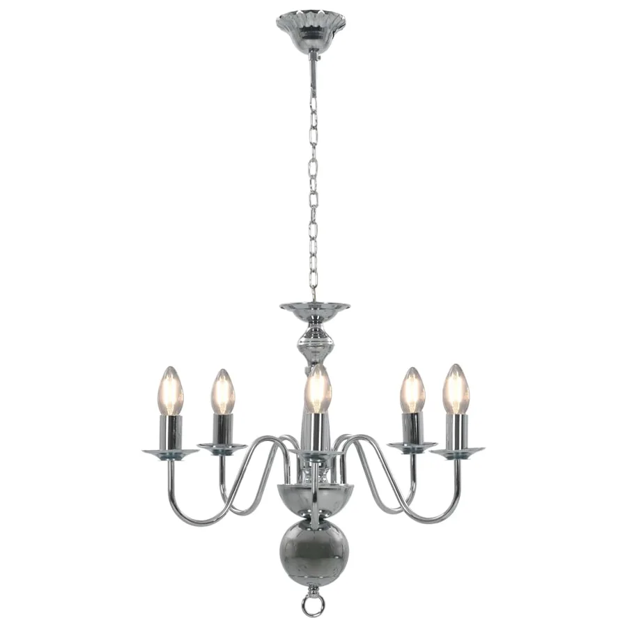 Lustre Argenté 5 ampoules E14 - 4