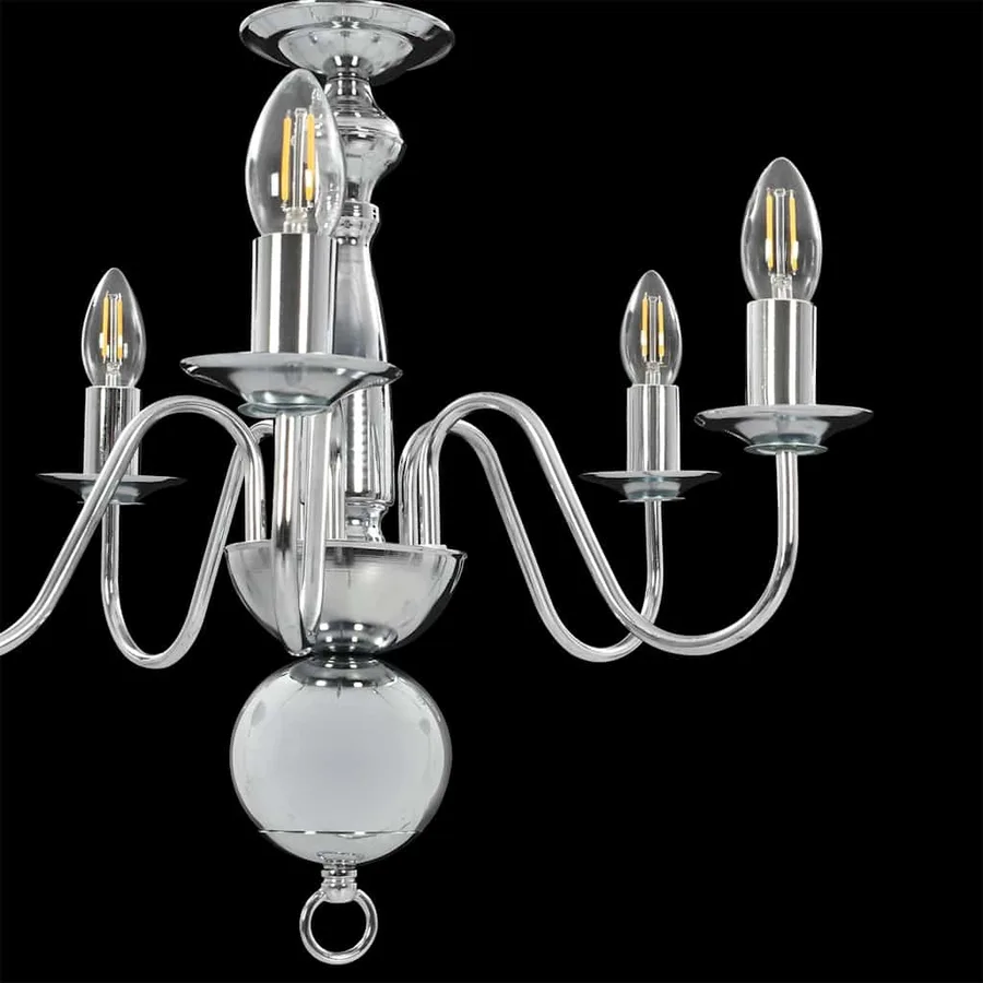 Lustre Argenté 5 ampoules E14 - 9