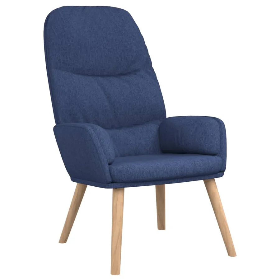 Chaise de relaxation Bleu Tissu - 2