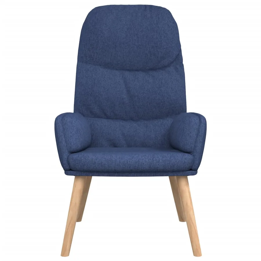 Chaise de relaxation Bleu Tissu - 3