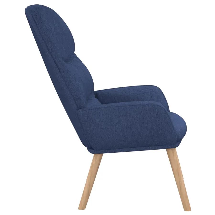 Chaise de relaxation Bleu Tissu - 4