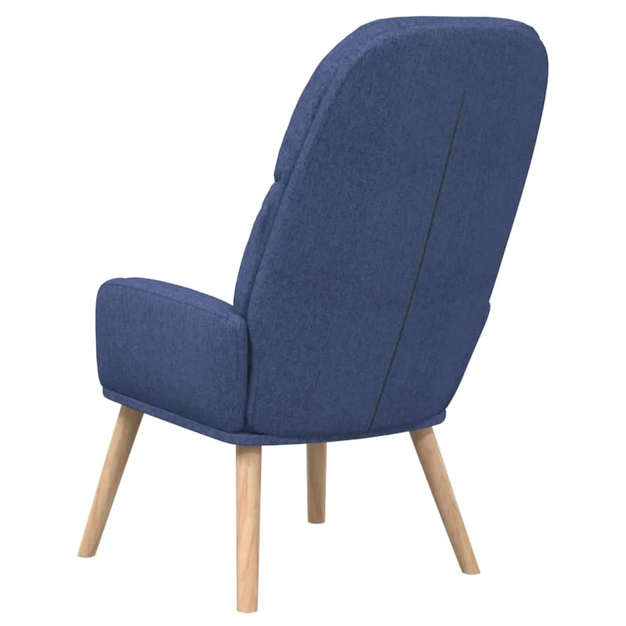 Chaise de relaxation Bleu Tissu - 5