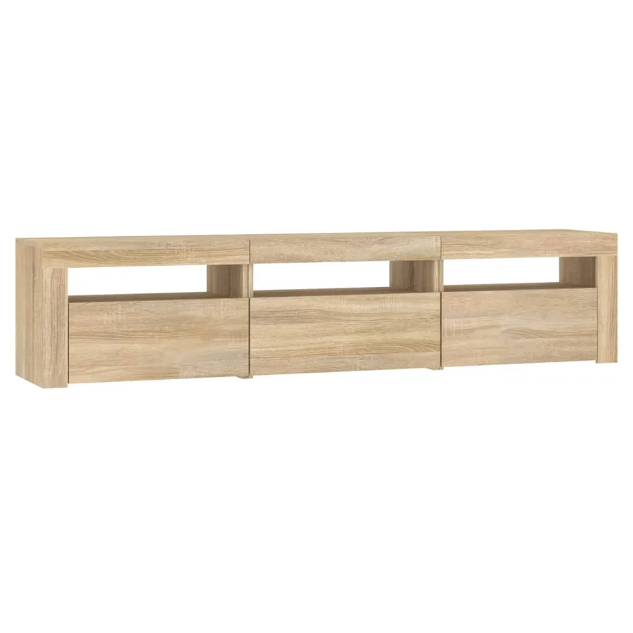 Meuble TV avec lumières LED Chêne sonoma 180x35x40 cm - 6