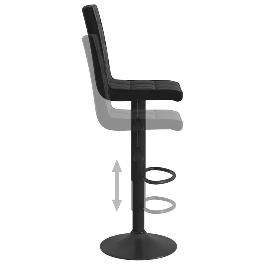 Tabouret de bar Noir Velours - 6