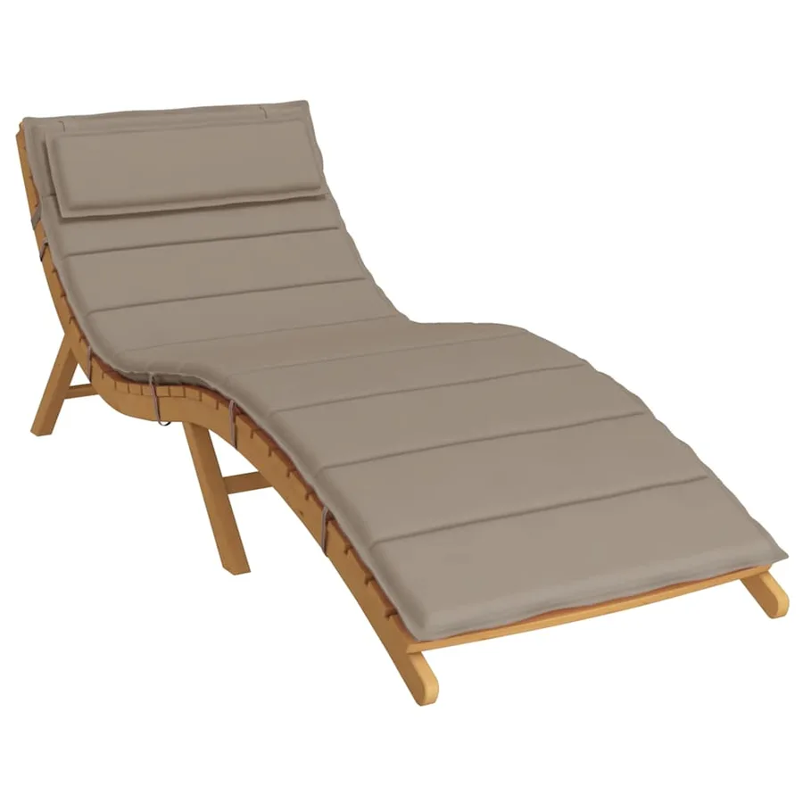 Coussin de chaise longue taupe 180x60x4 cm tissu oxford - 3