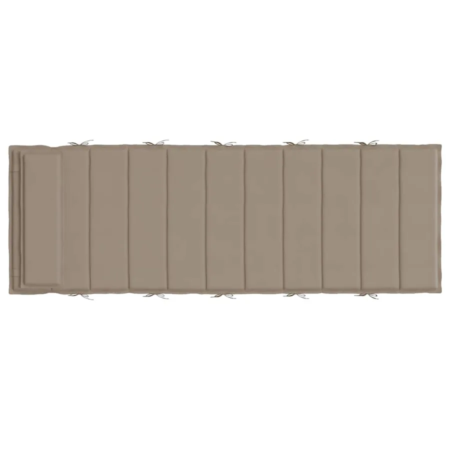 Coussin de chaise longue taupe 180x60x4 cm tissu oxford - 5