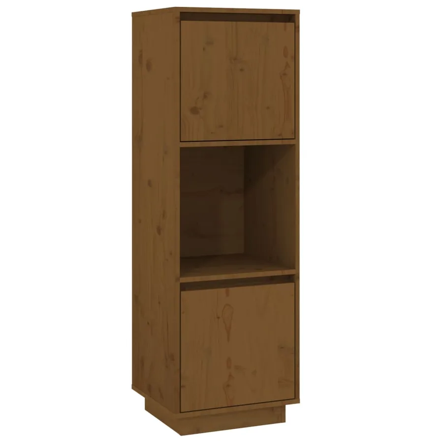 Buffet haut Marron miel 38x35x117 cm Bois massif de pin - 2