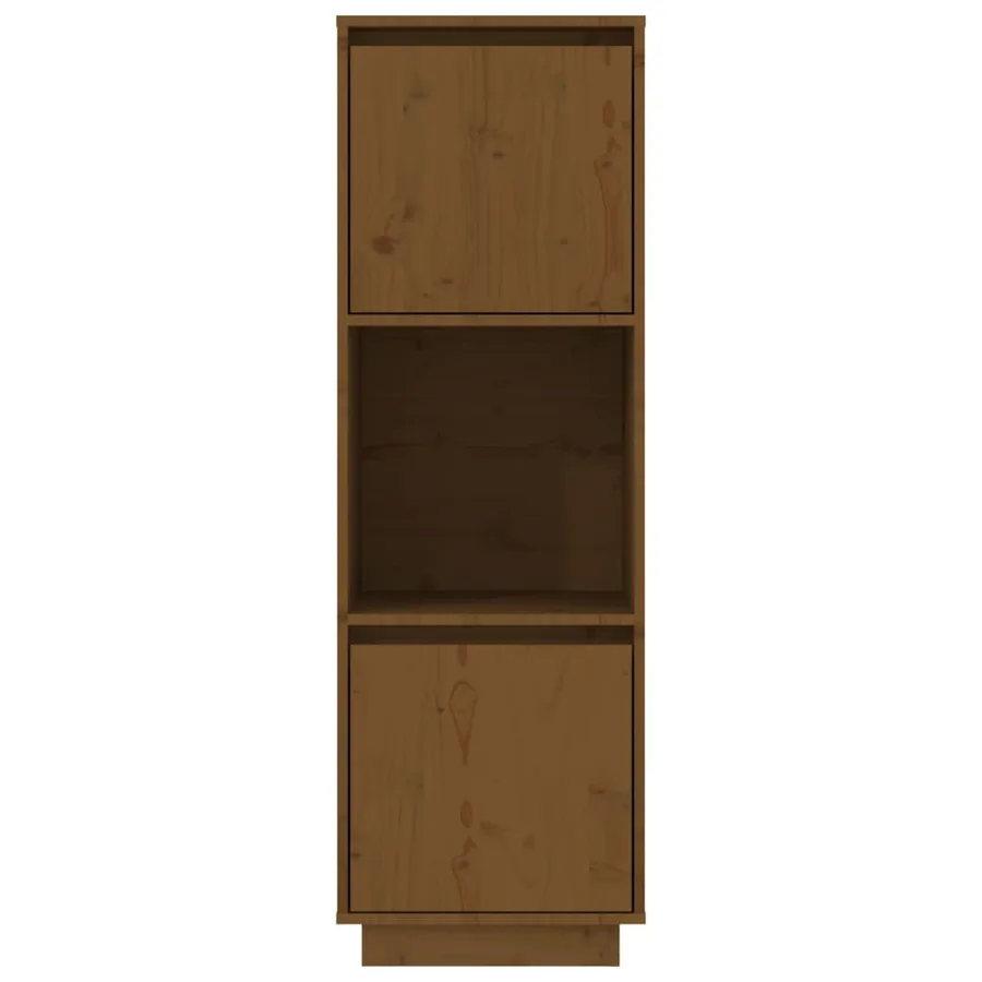 Buffet haut Marron miel 38x35x117 cm Bois massif de pin - 3