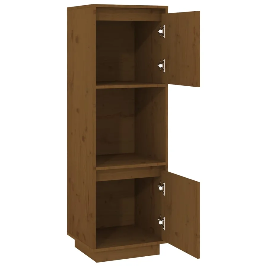 Buffet haut Marron miel 38x35x117 cm Bois massif de pin - 4
