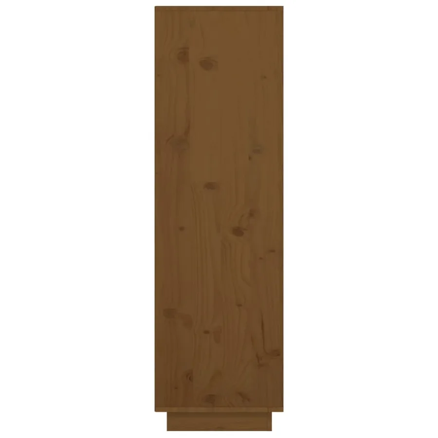Buffet haut Marron miel 38x35x117 cm Bois massif de pin - 5