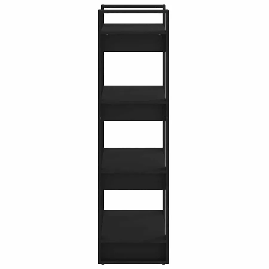 Bibliothèque/Séparateur de pièce Noir 60x35x125 cm Bois massif - 4