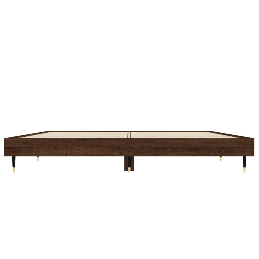 Cadre de lit sans matelas chêne marron 120x190 cm - 6
