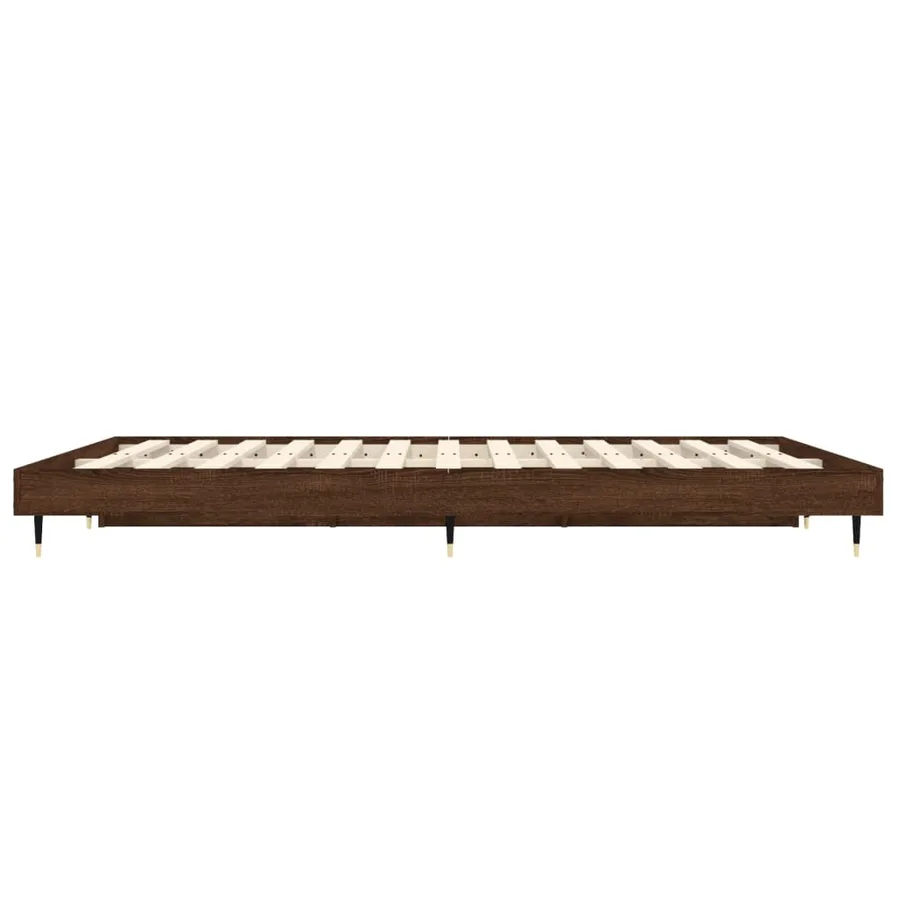 Cadre de lit sans matelas chêne marron 120x190 cm - 7