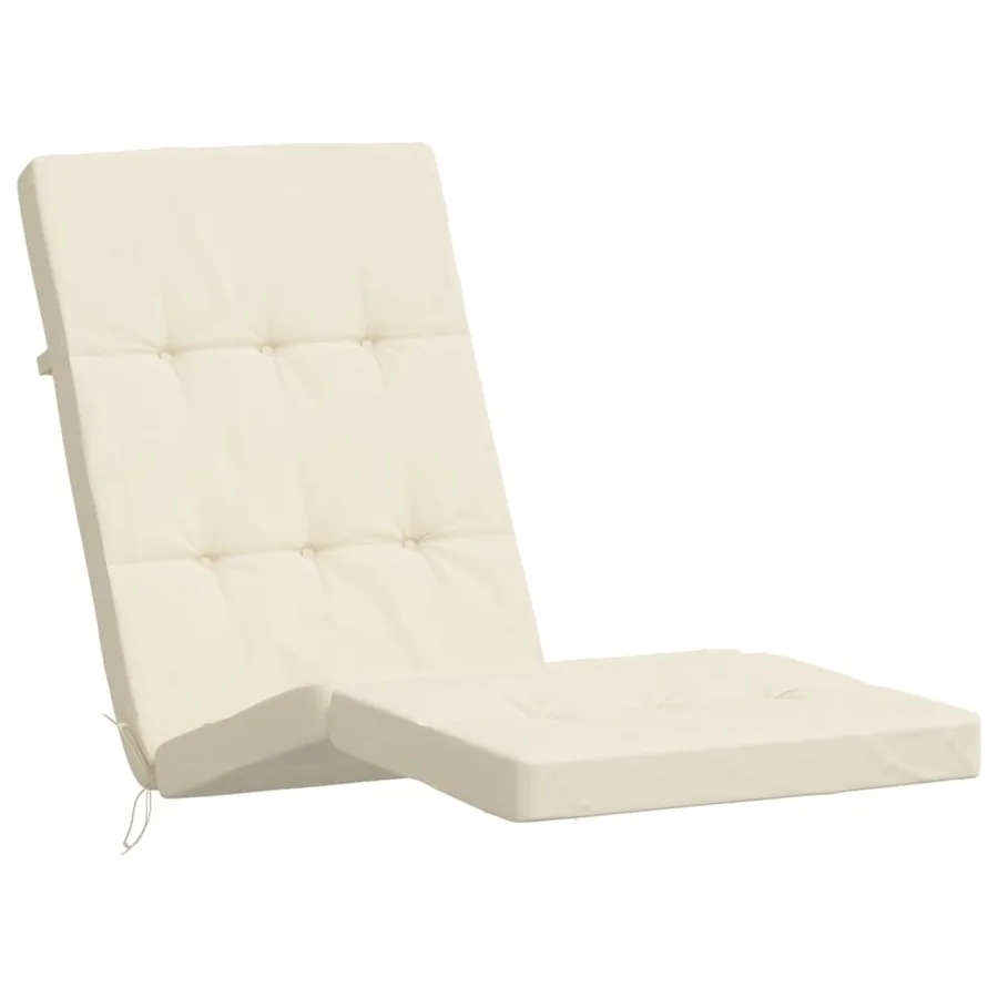 Coussins de chaise longue lot de 2 crème tissu oxford - 4