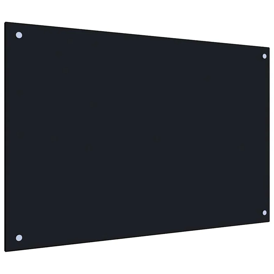 Dosseret de cuisine Noir 90x60 cm Verre trempé - 5