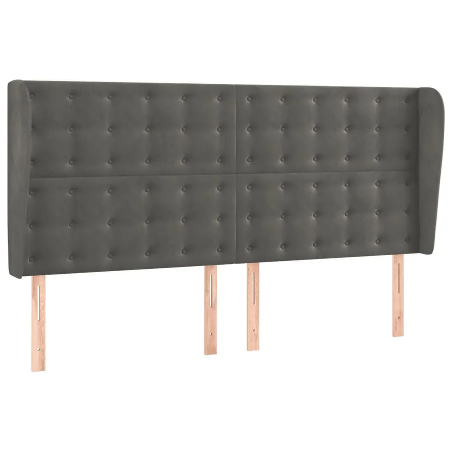 Sommier à lattes de lit matelas et LED Gris foncé 180x200 cm - 7
