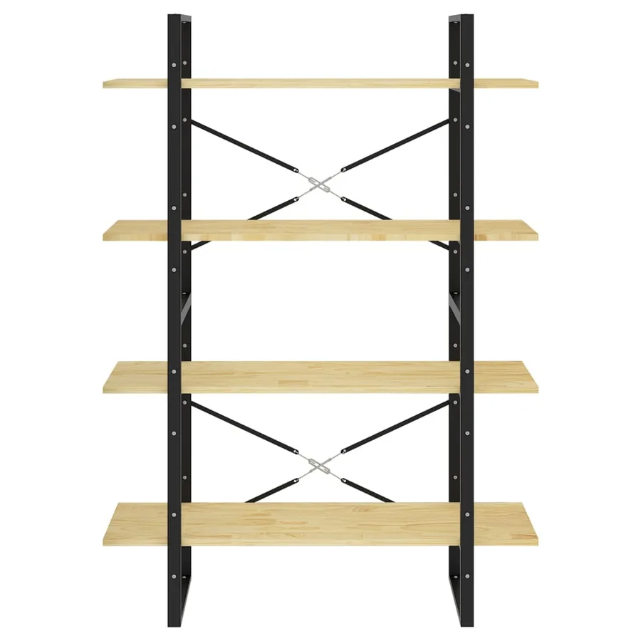 Bibliothèque à 4 niveaux 100x30x140 cm Bois de pin massif - 5