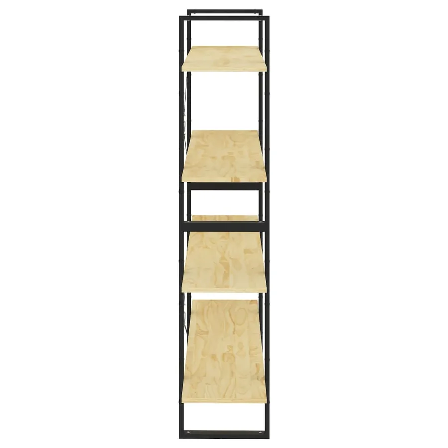 Bibliothèque à 4 niveaux 100x30x140 cm Bois de pin massif - 6
