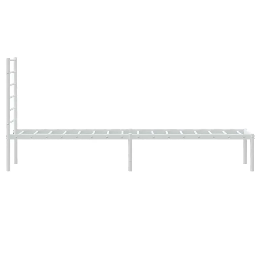 Cadre de lit métal sans matelas avec tête de lit blanc 80x200cm - 7