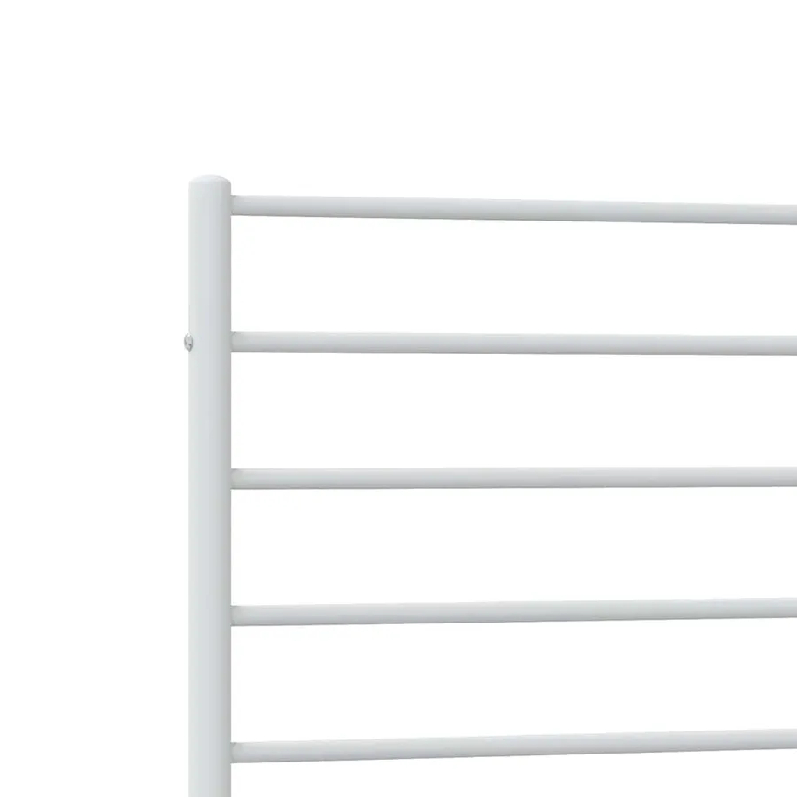 Cadre de lit métal sans matelas avec tête de lit blanc 80x200cm - 9