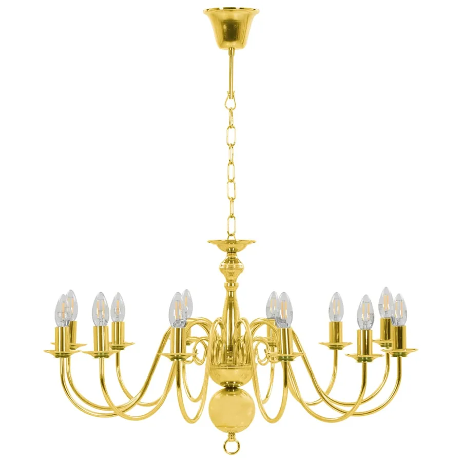 Lustre Doré 12 ampoules E14 - 5