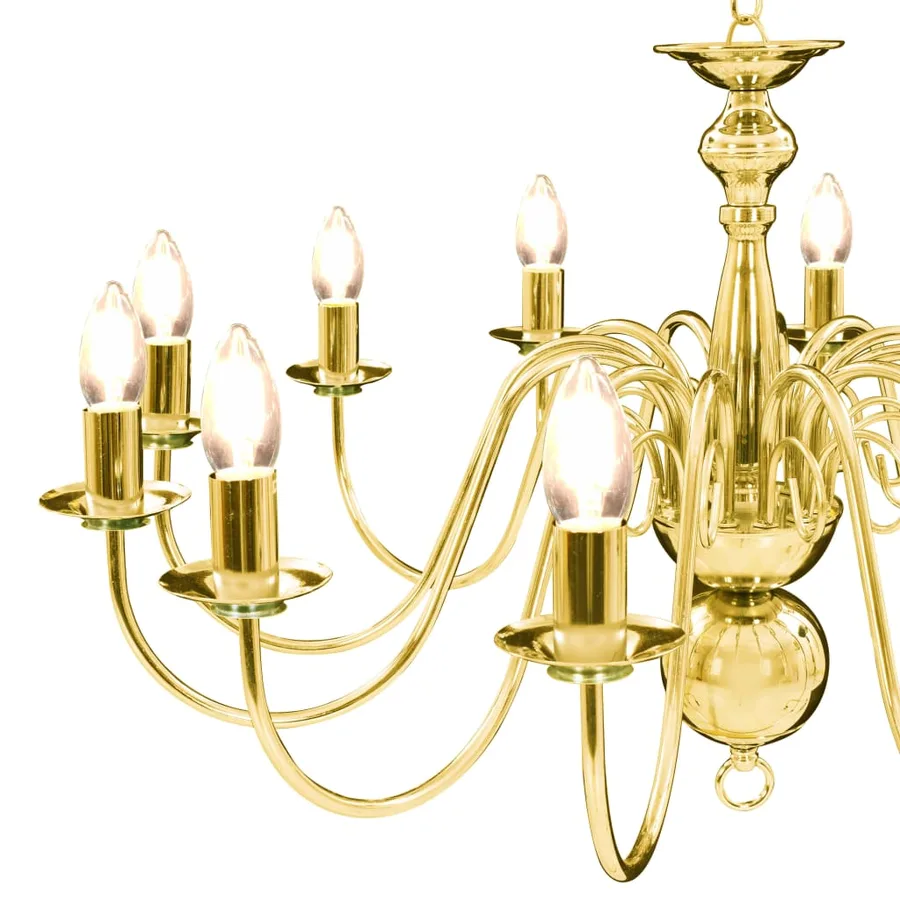 Lustre Doré 12 ampoules E14 - 8