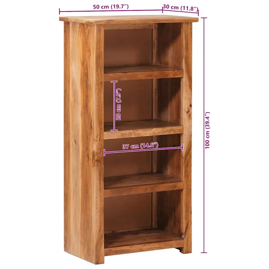 Bibliothèque 50x30x100 cm Bois massif - 9