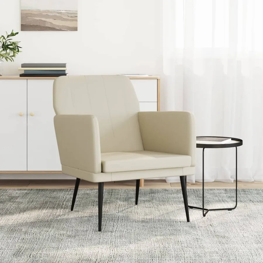 Fauteuil Crème 61x78x80 cm Similicuir