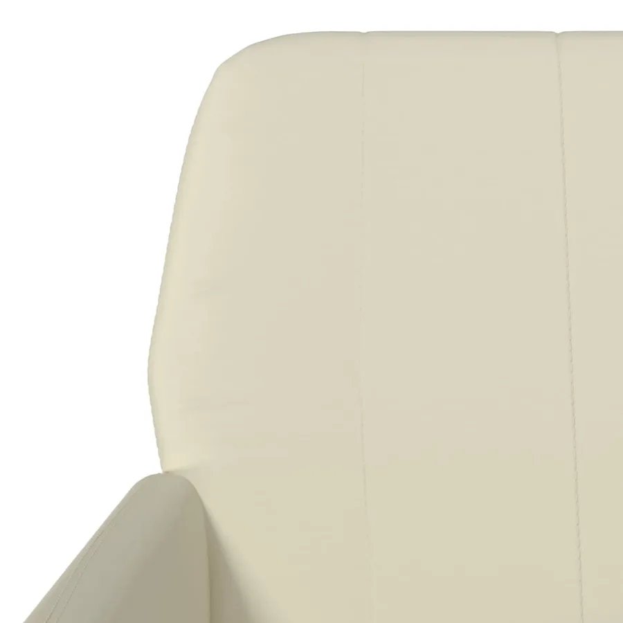 Fauteuil Crème 61x78x80 cm Similicuir - 6