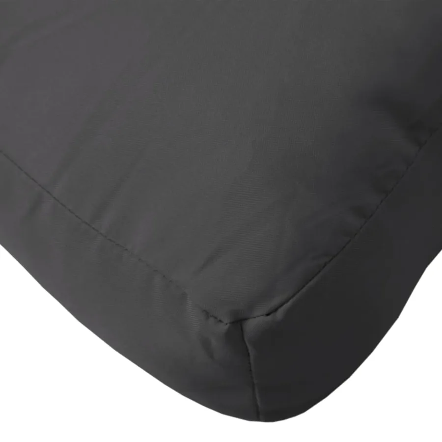 Coussin de palette noir 80x80x12 cm tissu - 8