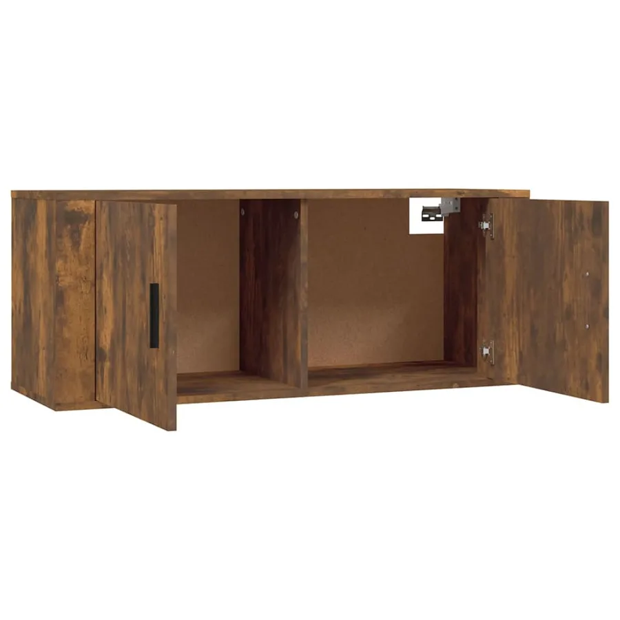 Meubles TV muraux 2 pcs chêne fumé 100x34,5x40 cm - 5