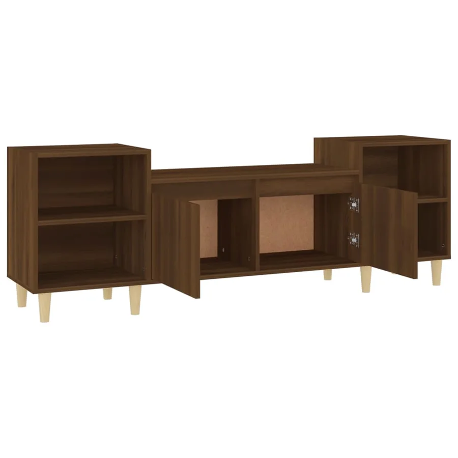 Meuble TV Chêne marron 160x35x55 cm Bois d'ingénierie - 7