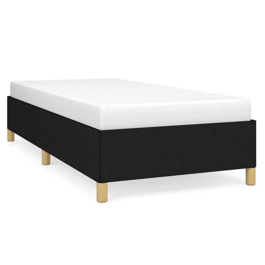 Cadre de lit sans matelas noir 80x200 cm tissu - 2