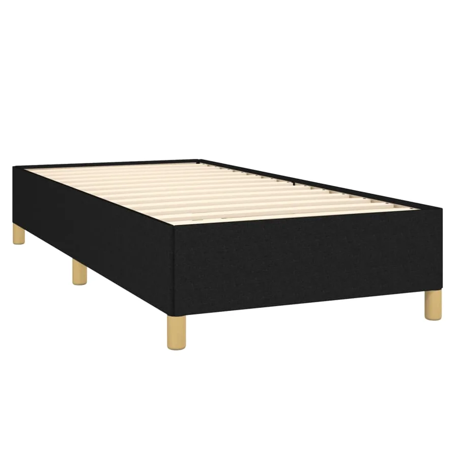 Cadre de lit sans matelas noir 80x200 cm tissu - 4