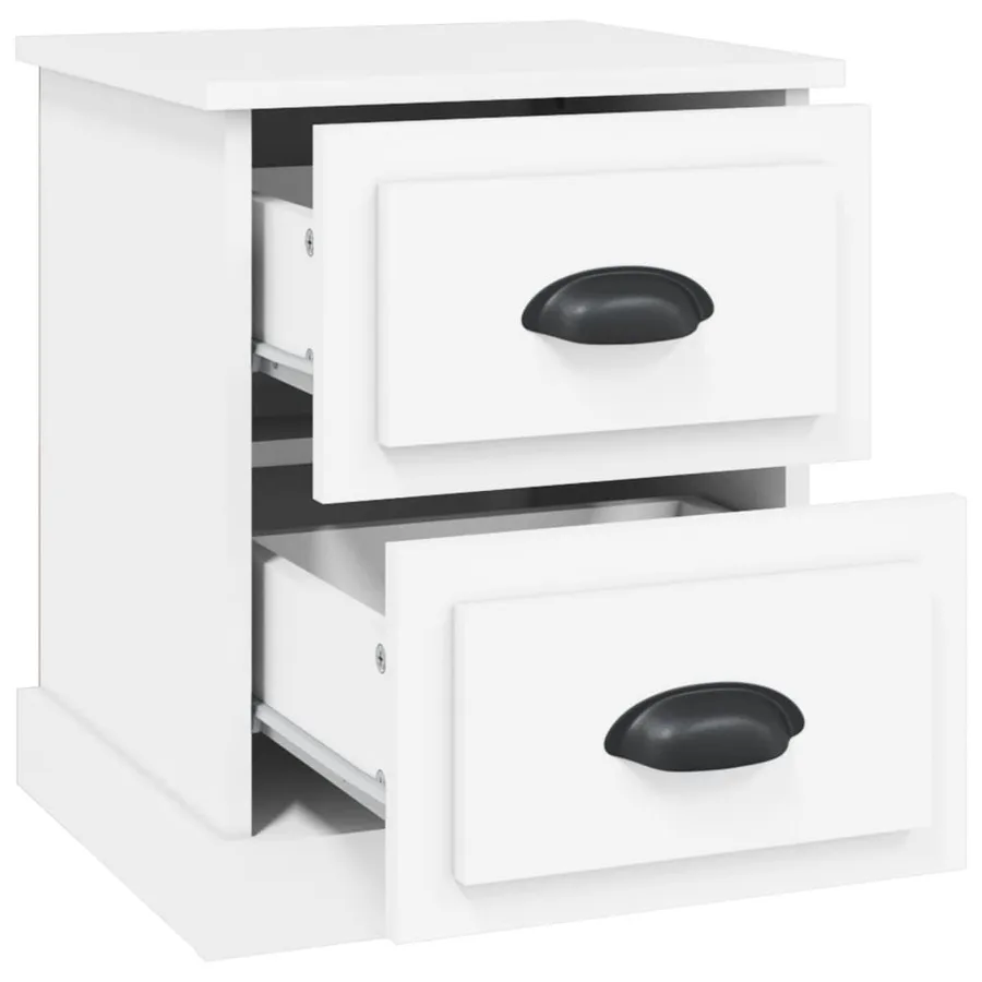 Tables de chevet 2 pcs blanc 39x39x47,5 cm bois d'ingénierie - 7