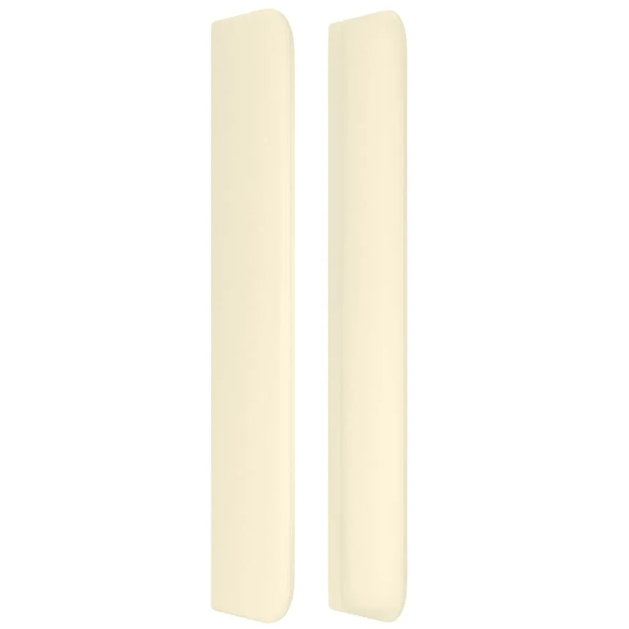 Tête de lit avec oreilles Crème 147x16x118/128 cm Similicuir - 4