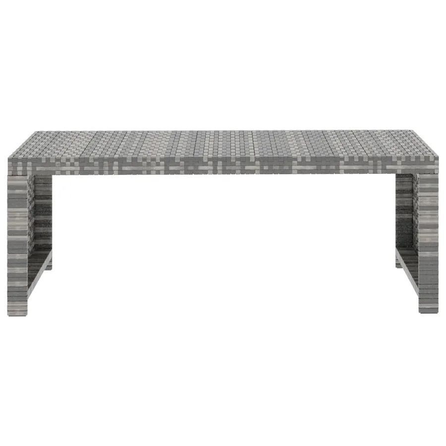 Salon de jardin 5 pcs avec coussins résine tressée gris - 10