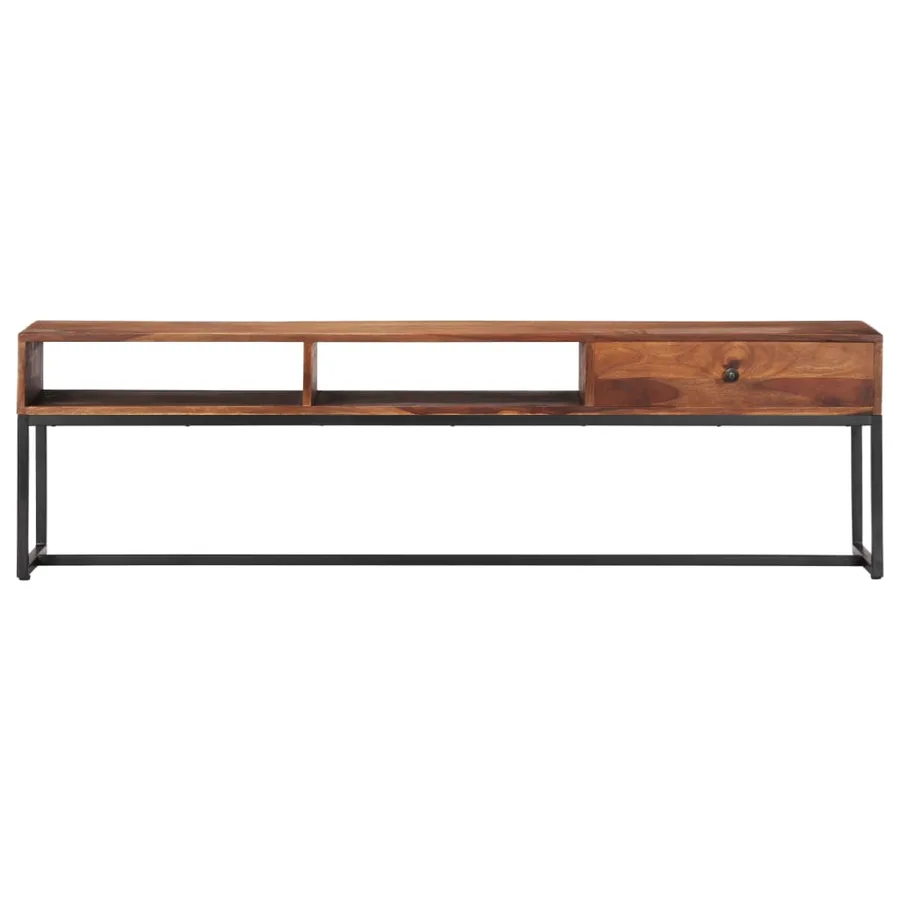 Meuble TV 160x30x45 cm Bois de Sesham massif - 2