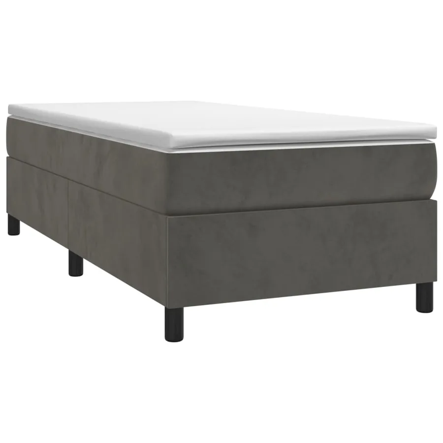 Sommier à lattes de lit avec matelas Gris foncé 100x200 cm - 3