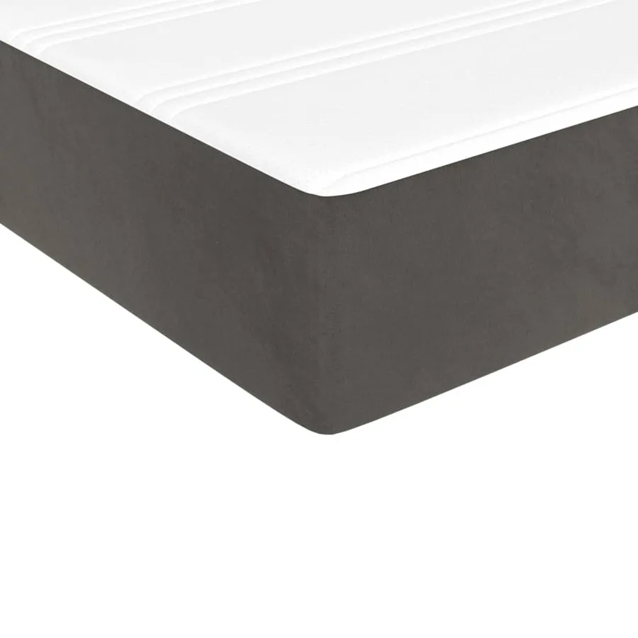 Sommier à lattes de lit avec matelas Gris foncé 100x200 cm - 8