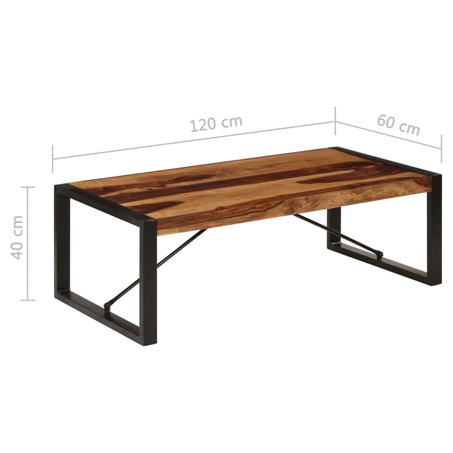Table basse 120x60x40 cm Bois massif - 6