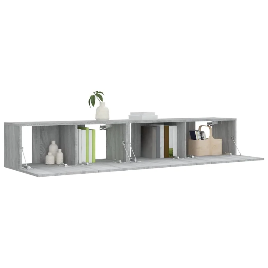 Ensemble de meubles TV 2 pcs Sonoma gris Bois d'ingénierie - 3