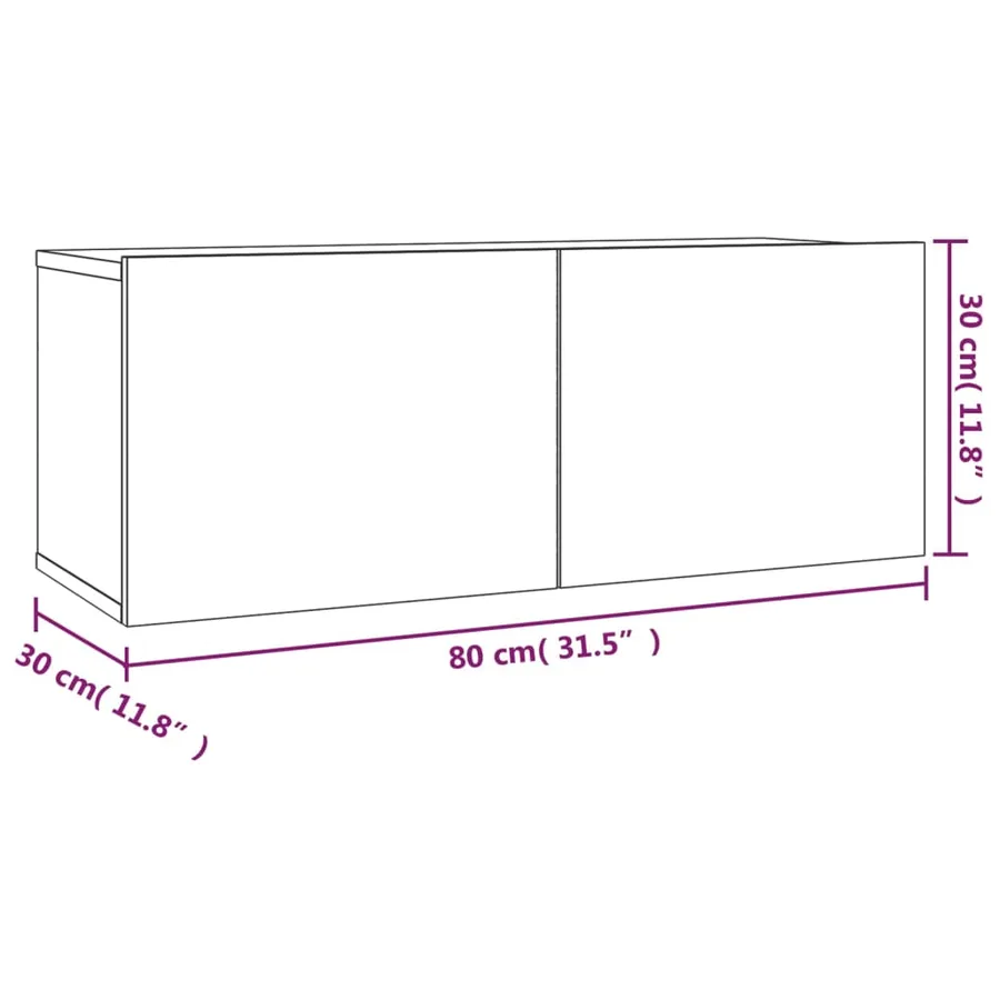 Ensemble de meubles TV 2 pcs Sonoma gris Bois d'ingénierie - 9