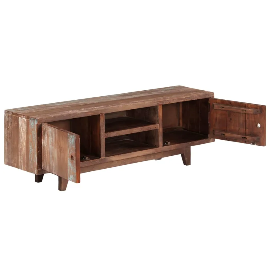 Meuble TV Bois d'acacia massif Vintage 118 x 30 x 40 cm - 3