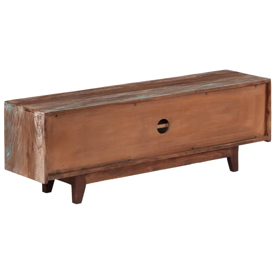 Meuble TV Bois d'acacia massif Vintage 118 x 30 x 40 cm - 4