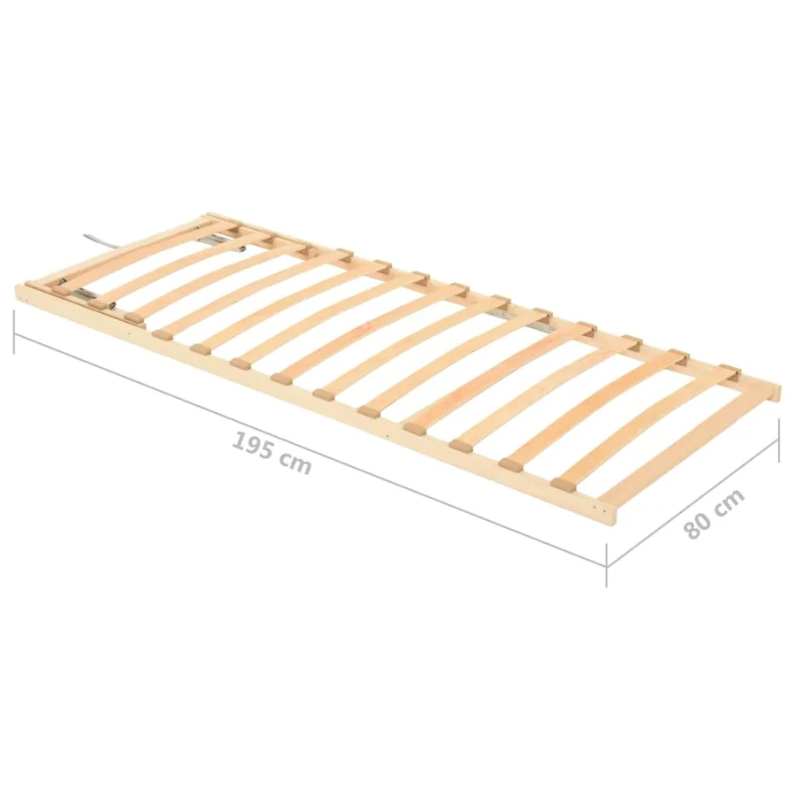 Sommier à lattes sans matelas tête de lit réglable 80x200 cm - 8